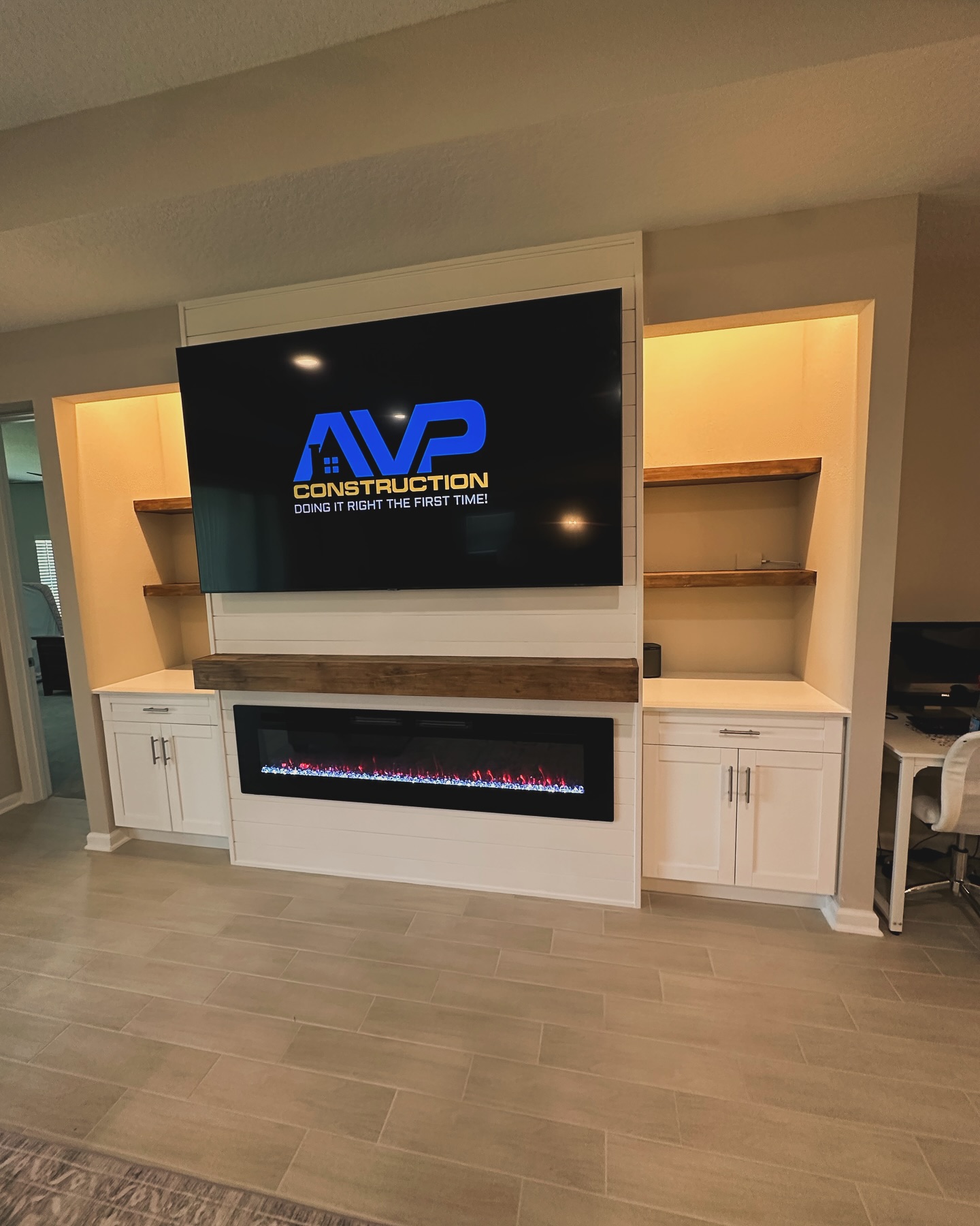 TV Entertainment Centers project by AVP Construction JAX