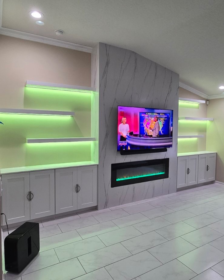 TV Entertainment Centers project by AVP Construction JAX