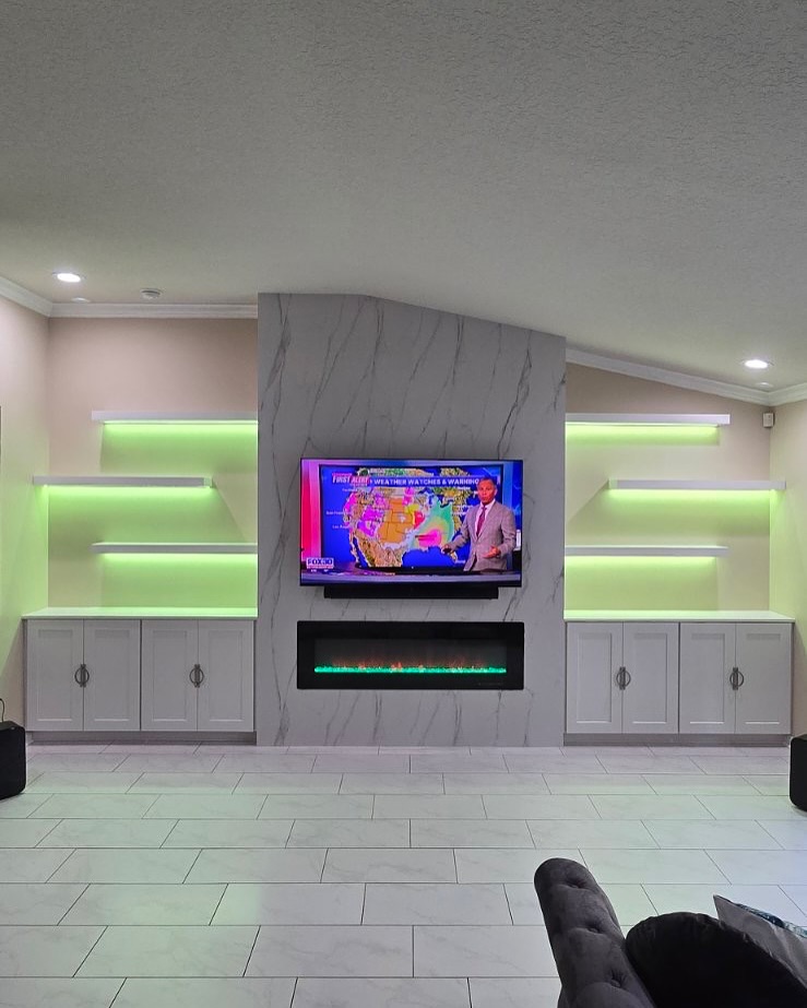 TV Entertainment Centers project by AVP Construction JAX
